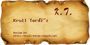 Krull Teréz névjegykártya